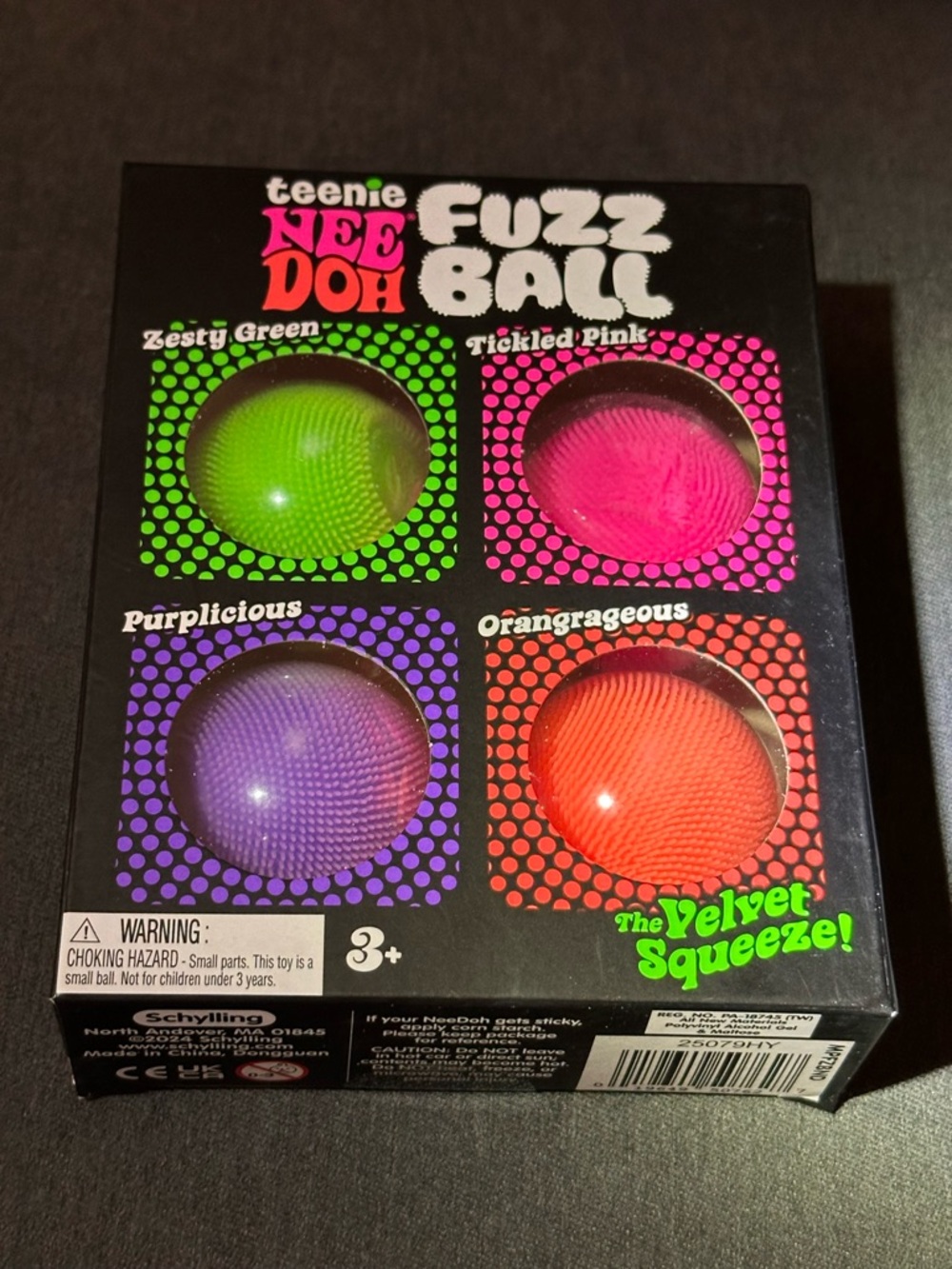 NeeDoh Fuzz Ball Four Pack Squishy - multiple colors NWT (Teenie)